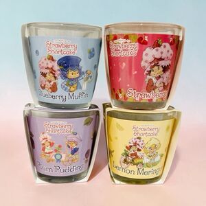 Strawberry Shortcake Scented Candles 4 Pack - Strawberry, Blueberry, Plum, Lemon